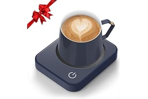 AnbanglinCoffee Mug Warmer, Smart Cup Warmer for Desk, 3 Temperature Control & Auto Shut Off, Electric Cup Warmer for Heating Candle,Milk,Tea,Beverage (Dark Blue-No Cup)