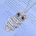 Ammazona Lady Women Vintage Silver Owl Pendant Necklace Best Gift For XMAS
