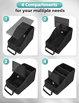YOHOOLYO Car Seat Organiser Back Seat with 4 Compartments 4 Cup Holders view 5