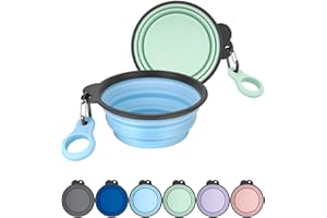 Aonkey Collapsible Dog Bowls with Bottle Carrier, 2 Pack Travel Dog Water Bowl Upgraded Carabiner, One-Piece Molded Rim No Fall Off or Crack, Foldable Silicone Portable for Pets Walking Hiking 15oz