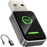 2026 Upgraded Mini 2-in-1 Wireless CarPlay Android Auto Adapter USB A/C | Wireless CarPlay Dongle, plug &amp; play, auto-reconnect in 2s, auto heat dissipation. Turns wired CarPlay wireless for iPhone