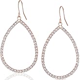 Simulated Diamond Teardrop Dangle Earrings For Women - Gold or Silver Tone with Cubic Zirconia - Hypoallergenic and Safe for Sensitive Ears