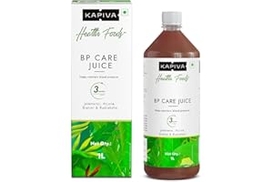 Kapiva BP Care Juice - 100% Ayurvedic Juice for Controlling Blood Pressure & Cholesterol Level | Arjuna, Shankhpushpi & 8 Other Herbs 1 Litre