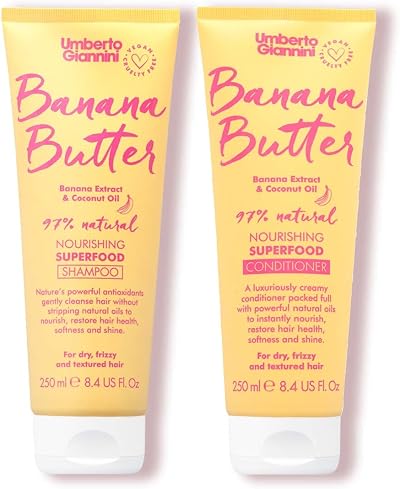 Umberto Giannini Banana Butter Shampoo & Conditioner Set 250ml Each