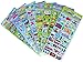 HighMount Transportation Stickers 8 Sheets with Car, Airplane, Steamship, Train, Motorcycle - PVC Transportation Stickers for Kids - 320 Stickers