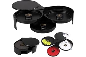 Margarita Salt Rimmer Set 3-Tier Glass Rimmer for Cocktail Salt Plastic Rimmer Dish to Hold Lime Juice, Sugar, Bar Salt for D