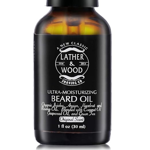 Ultra-Moisturizer Beard Oil For Men - Premium Blend - Spill-proof Pump - Original Scent is a Crisp Forest Ambience of Eucalyptus, Mint, and Lavender - Organic Hazelnut, Jojoba, Argan, Grapeseed Oils