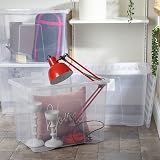 Wham Crystal 3 x 80L Stackable Plastic Storage Boxes with Lids UK Made view 5