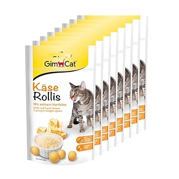 Gimcat Käse Rollis Vitaminreicher Katzensnack Mit Echtem Hartkäse Ohne Zuckerzusatz Und Getreidefrei