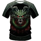 WHNBCW Mythology Chinese Dragon T-Shirt Funny Anime Graphic Tee Shirt