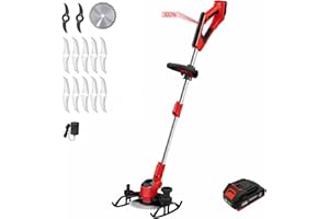 Korunria Brushless Weed Wacker & Edger & Lawn Mower Cordless, with 2.5Ah Battery, 3-in-1 Battery Powered Brush Cutter, Charger Included (2.5AH Battery)