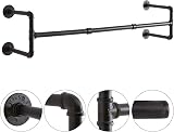 IBUYKE Wall Mounted Clothes Rail 127cm Industrial Pipe Rack Heavy Duty view 6