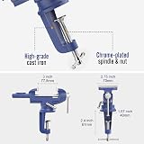 Housolution Universal Table Vise 3 Inch 360° Swivel Base Bench Clamp Black view 7