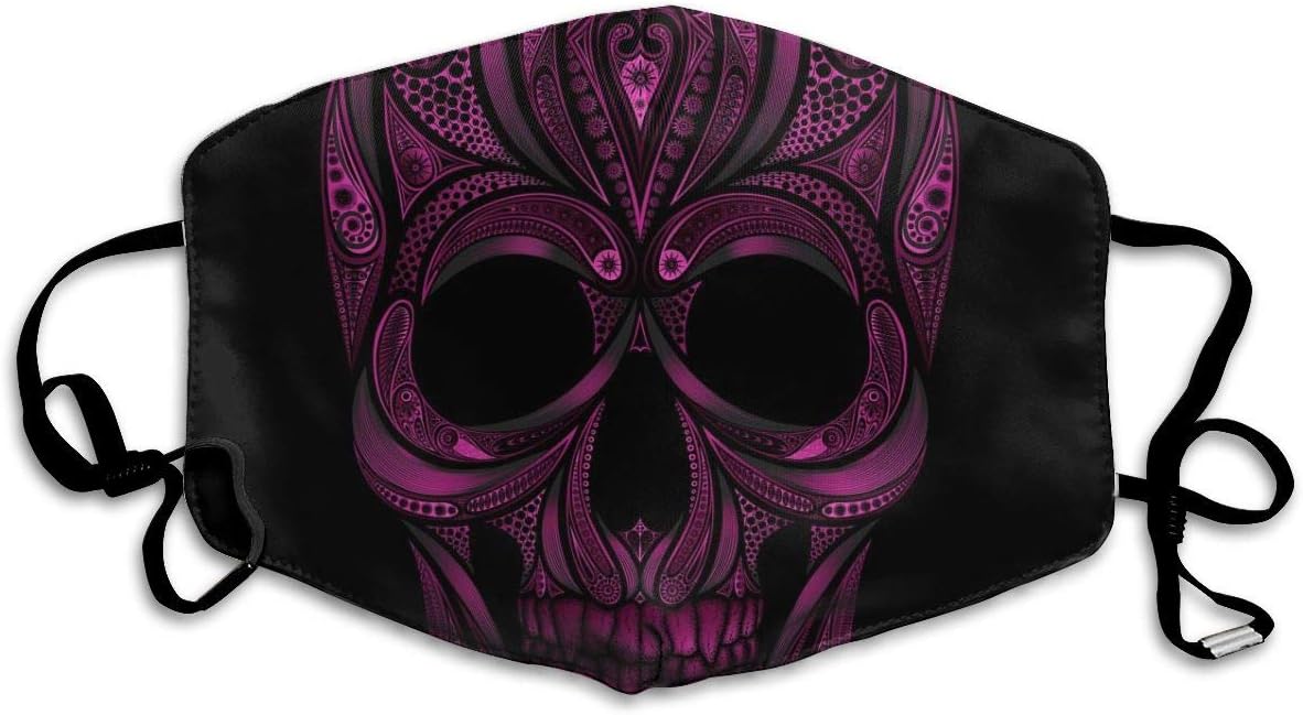 Unisex Stylish-Glamorous-Pink-Skull-Patterns Face Mask Polyester Anti-dust Masks