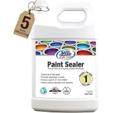 Rain Guard Paint Sealer 1 Gallon | Ready to Use | Protects Painted Concrete, Wood, Stone | Silane/Siloxane Acrylic Waterproofer | UV Resistant | Fast Drying | Semi-Satin Finish