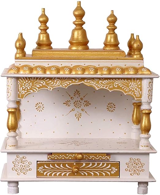 Amazon Com Maa Chandi Wooden Temple Pooja Mandir Mandapam Home Temple Wooden Temple Home Temple Pooja Mandir Temple For Home Office Temple Navratre Diwali Festive Season Gifts And Puja Home Kitchen