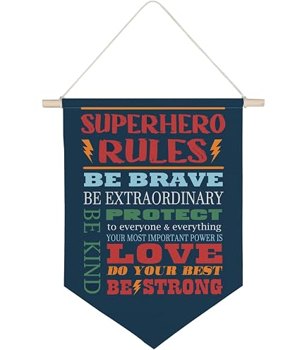 QODUNG Motivational Wall Banner – 'Be Kind' Canvas Pennant With Eucalyptus Design, 11x15.3 Inches