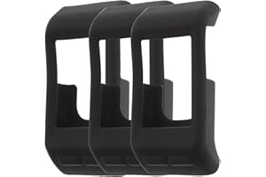 Hemobllo 3Pcs Silicone Watch Cases Compatible with Garmin, Anti-Aging, Flexible, Durable, Smart Watch Screen Protectors, Black