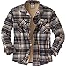 Legendary Whitetails Mens Deer Camp Fleece Lined Shirt Jac Midnight Storm Plaid Large
