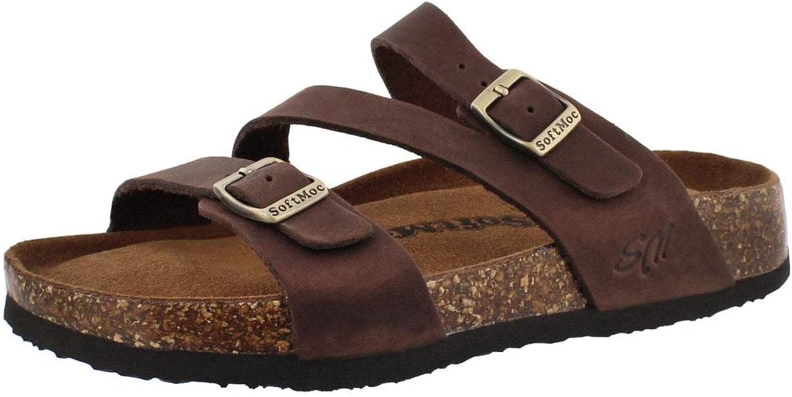 Women's Avalon 5 Cork Footbed Slide Sandal Brown 9 Medium US