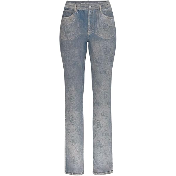 Flare Jeans Pantalones Guess Evelyn Cropped Para Mujer Verde