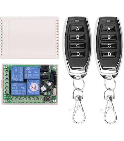 AC110V Wireless Remote Control Switch – 100-240V 433MHz 4CH 10A Relay For Garage Doors, Motors, LED Lights, And More