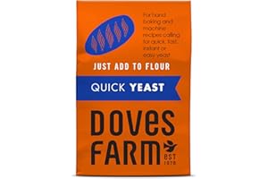 DOVES FARM EST 1978 Doves Farm Quick Yeast | For Bread & Pizza Dough Baking | Useful for Home Hand Baking & Bread Machine | Highly Effective Instant Dry Yeast | 4.41 Oz (125gm)