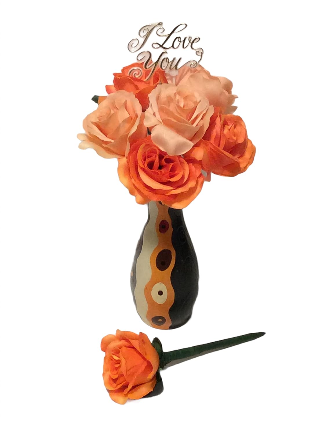 Amazon Com Orange Flower Bouquet Silk Flower Pens Handmade