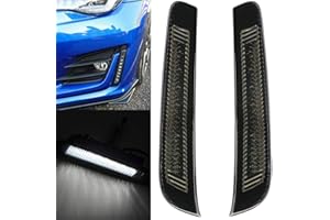 NJSBYL BRZ LED Daytime Running Lights For 2017-2020 Subaru BRZ LCI Clear Lens Bright Xenon White LED Front Bumper Cover DRL Lamps