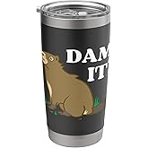 Crazy Beaver Dam It Funny Beaver Stainless Steel Insulated Tumbler