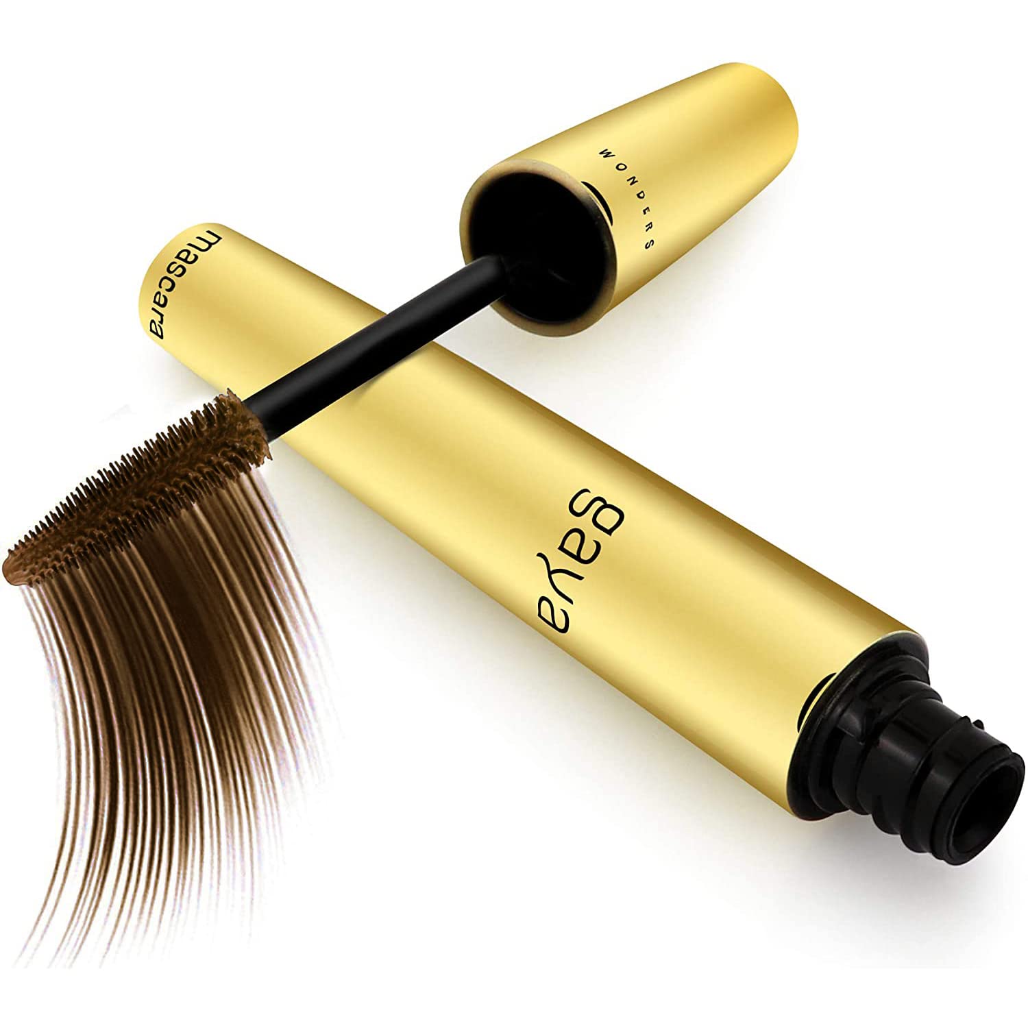 Vegan Mascara for Sensitive Eyes, Natural and Hypoallergenic mascara, Buildable Lengthening and Volumizing for Natural Looking Eyelashes, Cruelty Free Volume and Length Lash Boost–By Gaya cosmetics