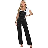 Hybrid & Company Womens Super Comfy Stretch Denim jumpsuit Pants Overalls