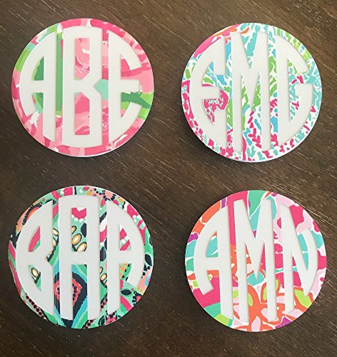 Lilly Inspired Vinyl 1.5" Circle Decal for your Pop Phone Stand / Custom Monogrammed