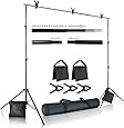 Julius Studio Photo Video Studio 10 ft. Wide Cross Bar 7.4 ft. Tall Background Stand Backdrop Support System Kit with Carry Bag, Photography Studio, JSAG283