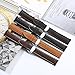 iStrap Quick Release Watch Band - Top Grain Leather Replacement Quickfit Strap - Stainless Steel Buckle - 18mm, 19mm, 20mm, 21mm 22mm,24mm for Men Women