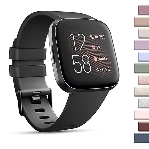 Sport Bands Compatible with Fitbit Versa Fitbit Versa/Versa Lite/Versa  SE, Classic Soft Silicone Replacement Wristbands Straps for Fitbit Versa  - Main Image