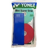 Yonex Wet Super GRAP Tennis Racquet Overgrip (Green/Red) &ndash; 30-Pack in Multipacks (1-6 Packs Available)