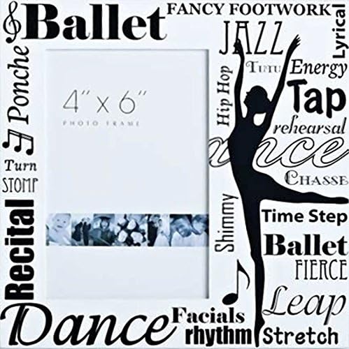 Ballet Collection 8 by 8-Inch Roman Exclusive All Dance Decorative Photo Frame, Holds 4-Inch by 6-Inch Photo (74810)