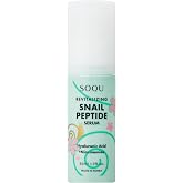 SOQU Revitalizing Snail Peptide Serum - Hydrating Serum with Snail Extract, Peptides, Niacinamide and Hyaluronic Acid, Improves Skin Texture and Tone - 50ml / 1.69fl oz - Made in Korea