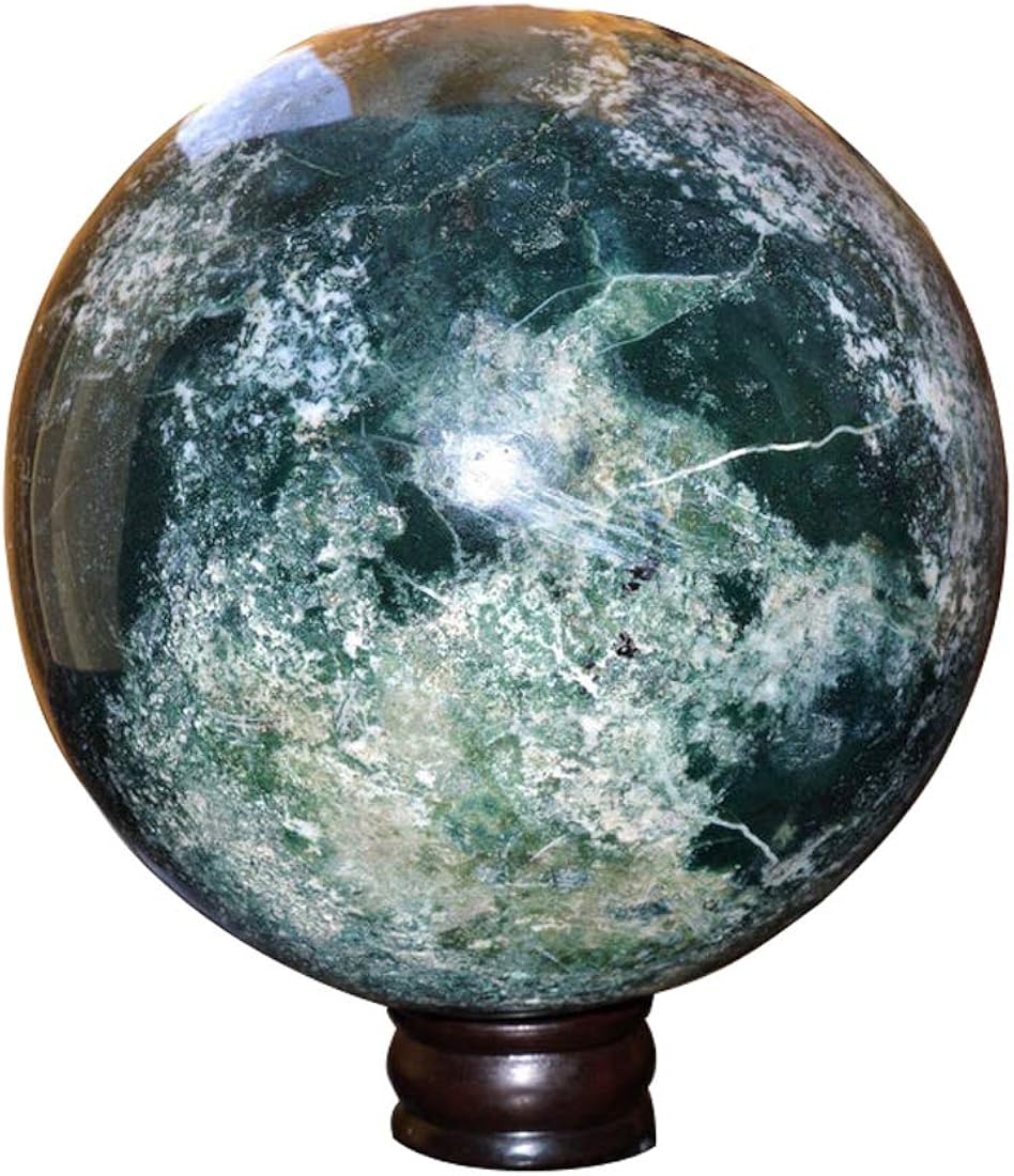 Natural Large Green Moss Agate Chakra Healing Power Aura Spiritual