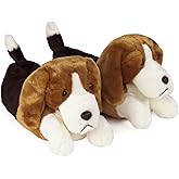 Everberry Beagle Slippers for Women and Men - Fuzzy Plush Hound Dog Slippers for Adults