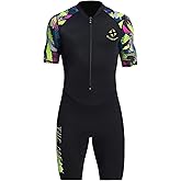 DIVE & SAIL Adult 1.5mm Shorty Wetsuit Neoprene Diving Suit for Snorkeling Swimming Surfing Canoeing