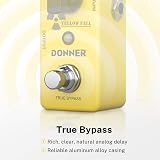Donner Yellow Fall Delay Guitar Pedal Analog True Bypass 620ms Mini view 4