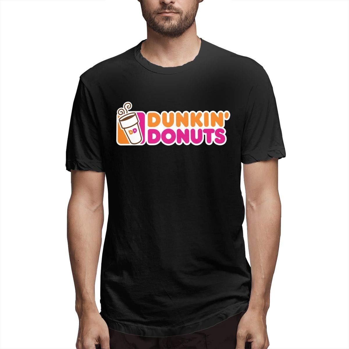 Amazon Com Mens Dunkin Donuts Logo T Shirt Short Sleeve Collar