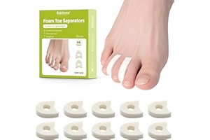 Bukihome 44-Pack Foam Toe Separators – Soft & Breathable Toe Spacers for Women & men, Help Align Overlapping Toes, Relieve Friction & Pressure, Ideal for Daily Comfort