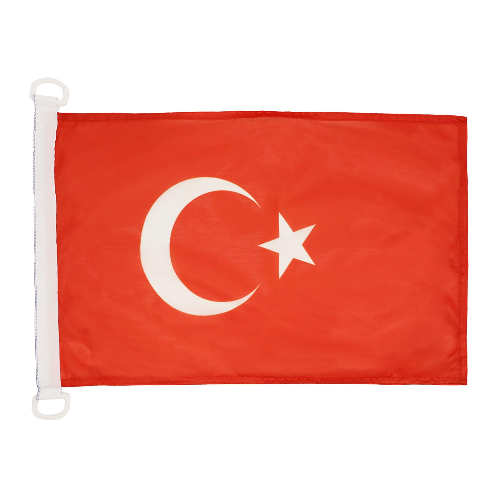 AZ FLAG - Turkey Nautical Flag - 18'' x 12'' - For Outdoor and Boat - Turkish Banner Knitted Polyester with Two Plastic Rings - Vivid Colors - 12x18 in - 45x30 Cm — image 1