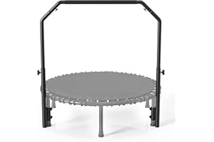 BCAN Adjustable Handle Bar Accessory for 40"/48'' Fitness Trampolines, 4 Levels Adjustable(2'6" ~3'5"), Foam Handles, Easy Assembly(Trampoline Not Included)