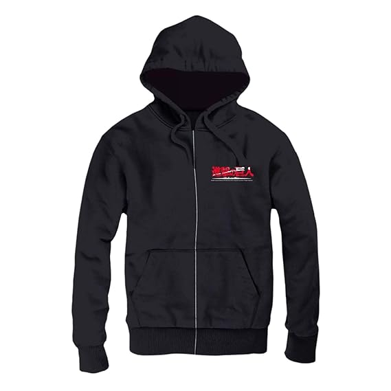 Cotton Division Attack on Titan Kapuzen Jacke Eren Jaeger schwarz