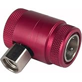 Robinair 18123 R-1234yf High-Side Service Coupler | Coupler Features Anodized Main Body and Knurled Gripping Surfaces