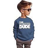 GLIGLITTR Birthday Boys Sweatshirt Birthday Dude Shirts Toddler Baby Boy 1th 2nd 3rd 4th 5th B-day Party Outfit Pullover Tops